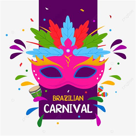 Brazilian Carnival Vector Hd PNG Images, Brazilian Carnival Art With ...