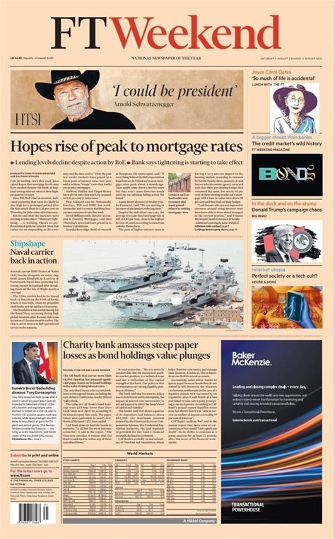 Financial Times Front Page Th Of August Tomorrow S Papers Today