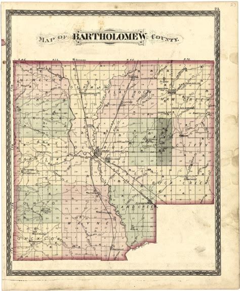 Map Of Bartholomew County Library Of Congress