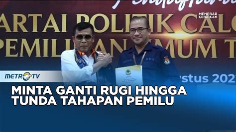 Ikuti Jejak Prima Partai Berkarya Gugat Kpu Minta Tunda Pemilu Youtube