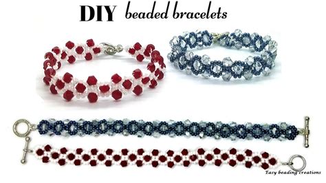 Easy Beaded Bracelet Pattern For Beginners Diy Beaded Bracelet Youtube