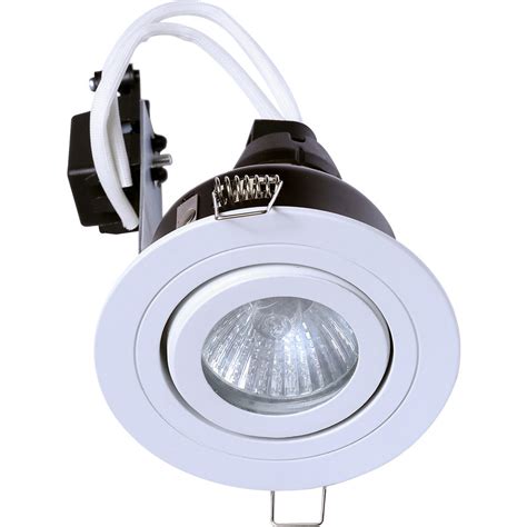 SPA Adjustable Downlight GU10 35W IP65 White Toolstation