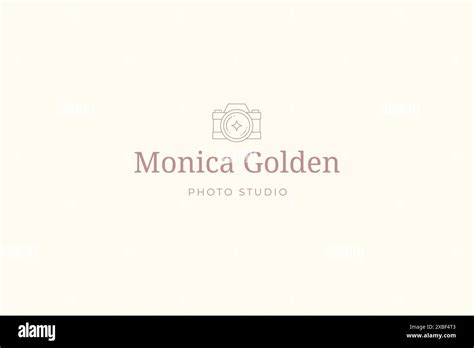 Monochrome Simple Line Art Camera Photo Video Shooting Logo Template