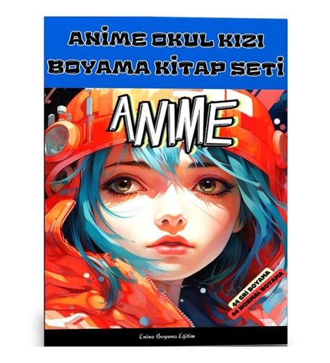 Anime Okul Kızı Boyama Kitap Seti 2 Kitap