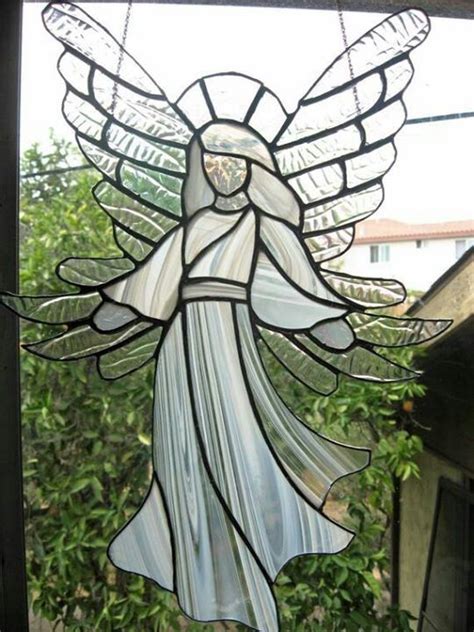 Engel Stained Glass Angel Mosaic Stained Stained Glass Ornaments Stained Glass Suncatchers