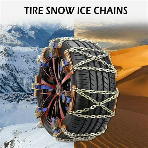 1/2Pcs Automobile Tires Snow Chains General Purpose Emergency Chain Snow Ground Mud Durable and ...