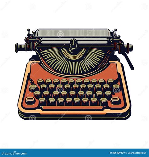 Old Vintage Typewriter on a White Isolated Background Stock ...