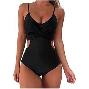 Sammoson Costume Vita Alta Donna Mare Push Up Curvy Bikini Intero Donna