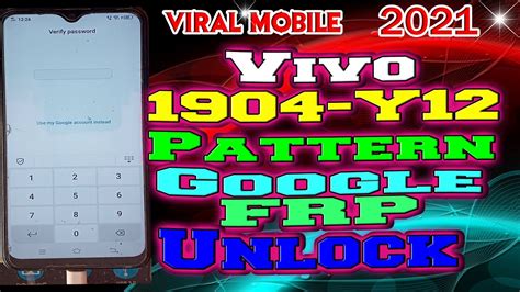 Vivo Y12 Vivo 1904 Remove Screen Lock Remove FRP Unlock No EDL Point