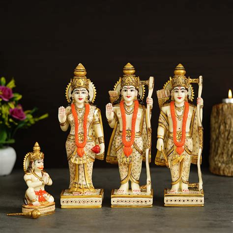 Buy Lord Ram Darbar Statue Religious Idols Ram Sita Laxman Hanuman