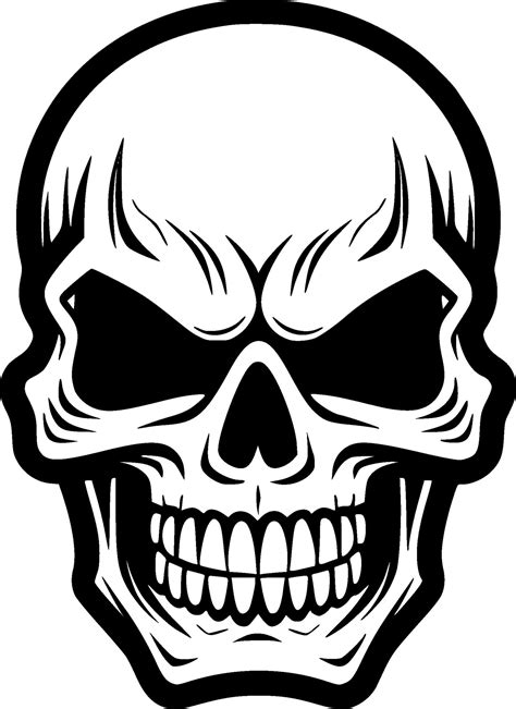 Skull, Black and White Vector illustration 27228058 Vector Art at Vecteezy