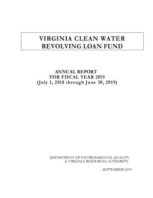 Fillable Online Clean Water State Revolving Fund Annual Report Fiscal