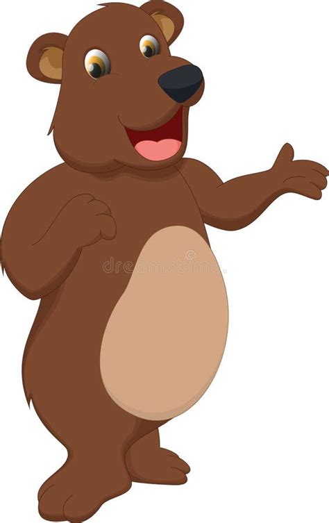 Ondula O Bonito Dos Desenhos Animados Do Marrom Do Urso Ilustra O Do