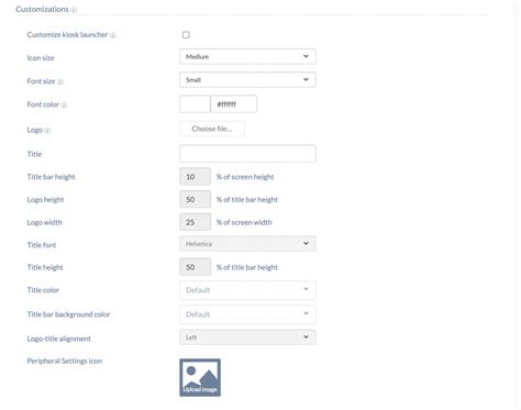 Customize Peripheral Settings Icon In Android Kiosk Unified Endpoint Management Community