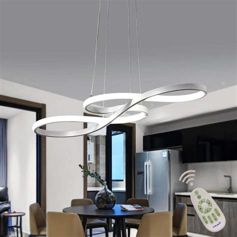 Buy Modern LED Acrylic Chandelier Dining Room Dimmable 3000K~6500K Remote Control Pendant Lights ...