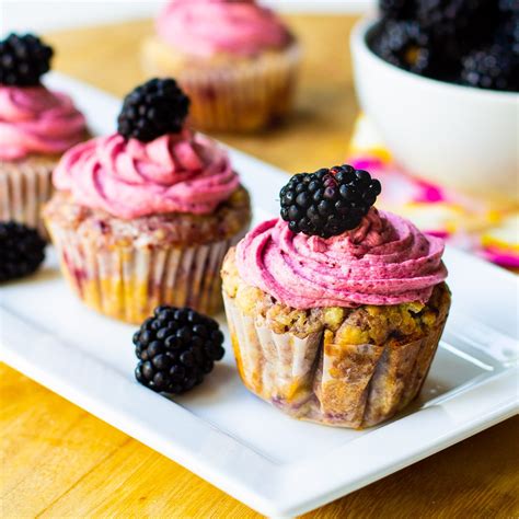 Blackberry Cupcakes with Blackberry Buttercream - Spicy Southern Kitchen