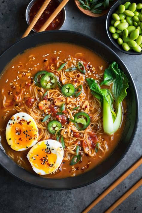 Spicy Vegetarian Ramen Recipe - Peas and Crayons