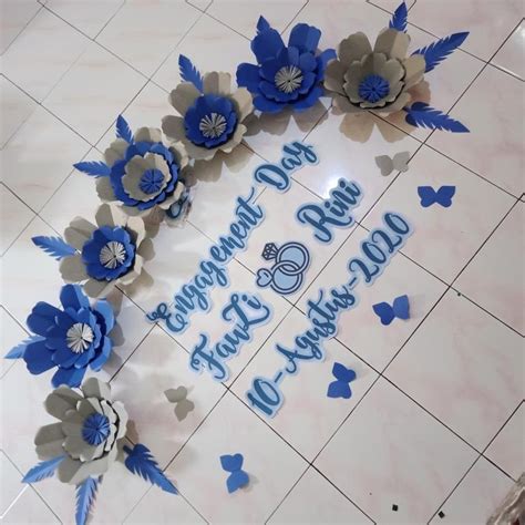 Jual Hiasan Bunga Kertas Paper Flower Cantik Paket Lengkap Hiasan