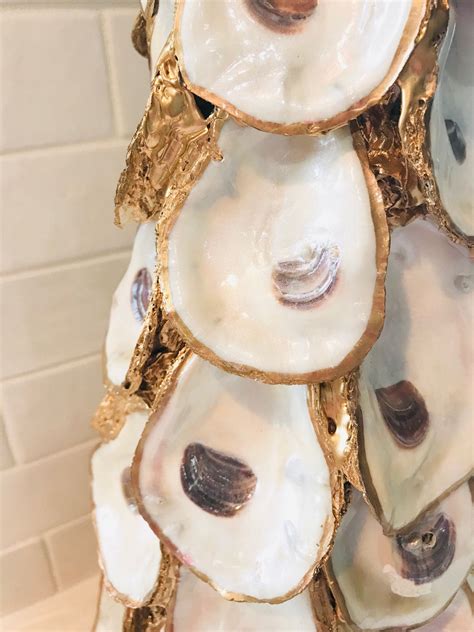 Oyster Shell Christmas Tree Holiday Decor Oyster Art Large Etsy