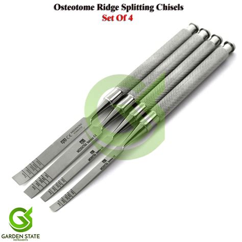 Set Of Osteotome Ridge Splitting Bone Expansion Chisels Dental