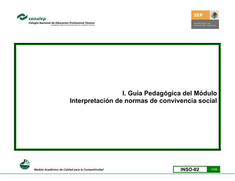 CONALEP Interpretacion Normas Convivencia Social PPT