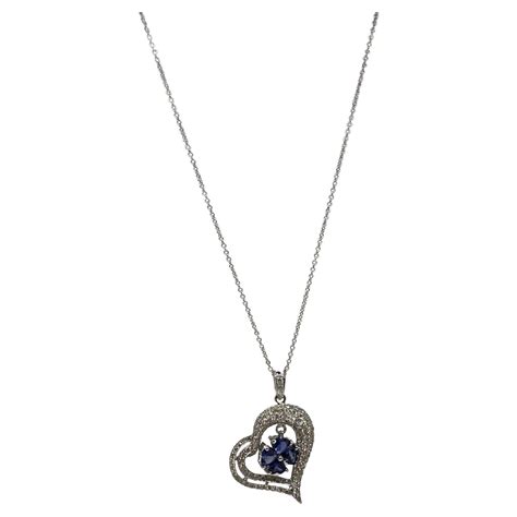 18k Diamond Heart Pendant Necklace For Sale At 1stdibs