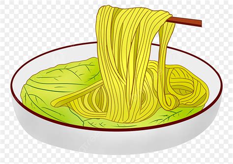 Vegetable Noodles Png Image A Plate Of Vegetable Noodles Illustration