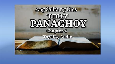 Ang Salita Ng Dios Biblia 25 Aklat Sa Lumang Tipan Panaghoy Chapter 4 Youtube