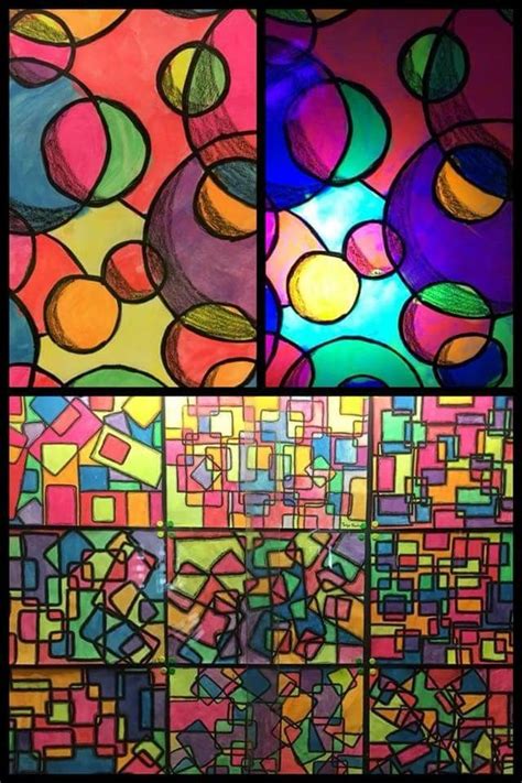 Tracing Paper Stained Glass Window Idea Window Art Painting Art Projects For Adults