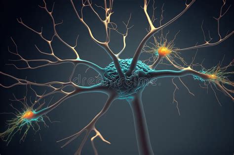 Neuron Network Brain Cells Human Nervous System And Brain Activity