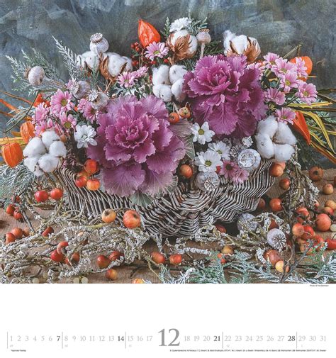 Bouquets Foto Kalender Wand Kalender X Blumen Kalender