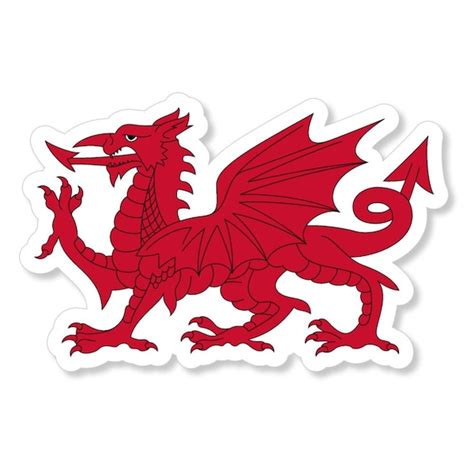 Welsh Flag Car Sticker Etsy