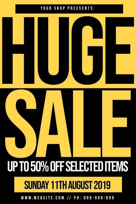 Retail Sale Poster Template Postermywall