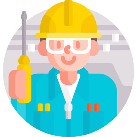 Technician Detailed Flat Circular Flat Icon