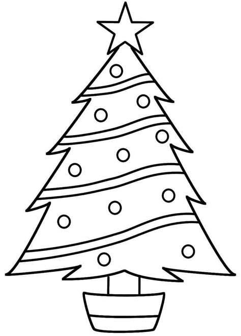 Cute Christmas Tree Coloring Pages At Free Printable