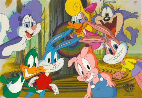 Tiny Toons Original Production Cel Tiny Toons Cast Cool Cartoons