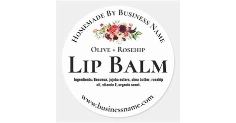 Sticker Label For Homemade Lip Balm Zazzle