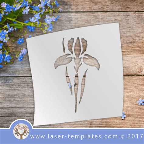 Orchid Flower Stencil Template Laser Cut Stencils Vector Online Store