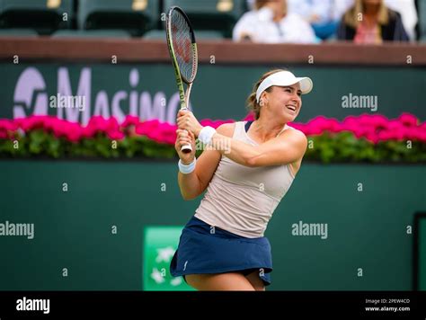 Rebecca Peterson Of Sweden In Action Against Coco Gauff Of The United