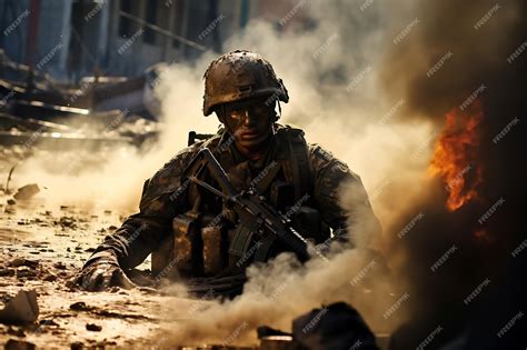 Premium Ai Image War Torn Photojournalism In Battle Zones War Photography