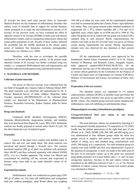 Mast cell membrane stabilization and anti-histaminic actions possible ...