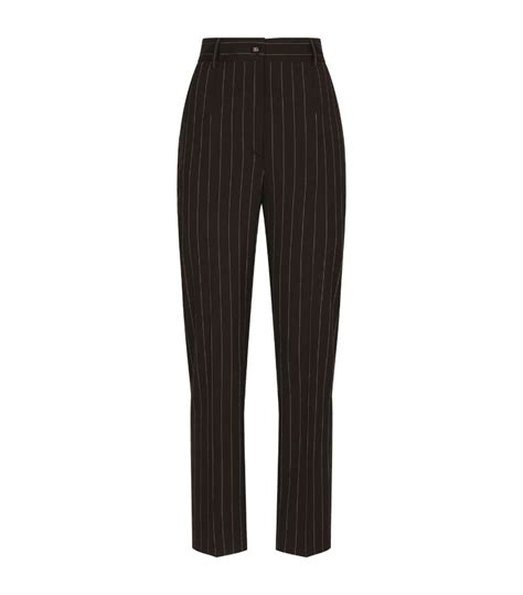 Womens Dolce And Gabbana Multi Wool Pinstripe Tailored Trousers Harrods Uk