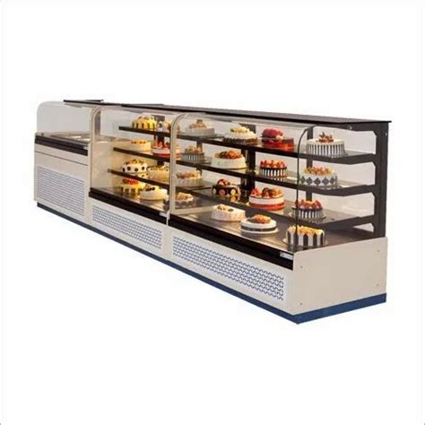 Poona Steel Stainless Steel Glass Pastry Display Counter For