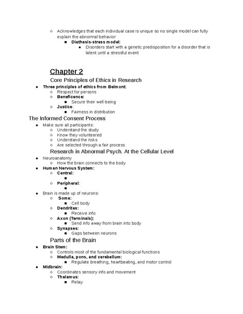 Abnormal Psych Chapter Notes Acknowledges That Each Individual