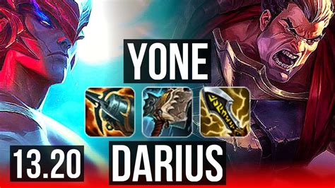 YONE Vs DARIUS TOP 7 Solo Kills 1600 Games 1 4M Mastery NA