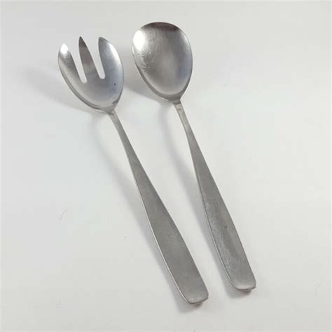 Wmf Cromargan Line Older Salad Serving Fork Spoon Set Stainless