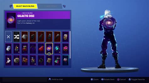 GALAXY SKIN SET Glider Pickaxe Back Bling FOTNITE Battle Royale