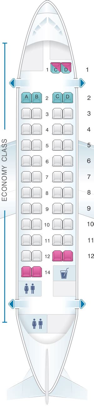 Seat Map Fiji Airways Atr 42 600 Seatmaestro