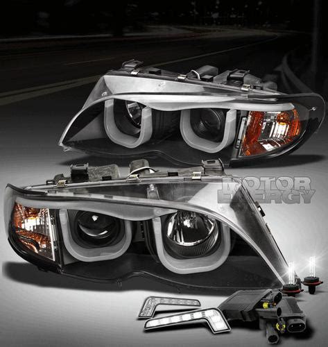 Buy Bmw E Series Dr Black Projector Head Lights D Drl