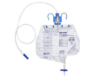 Transparent Romsons Urine Bag With Urovison Drip Chamber Packaging